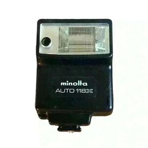 VINTAGE MINOLTA Auto 118X Flash Unit VINTAGE with CASE